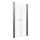 Дверь душевая "Дабл" 100*185", хром, прозр. 5 мм (1место) ТРИТОН