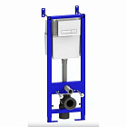 Инсталляция с узкой белой кнопкой СИ 01.04.54.10.0, УКЛАД