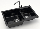 Мойка глян.Азель Z191Q4(черн.) 765x500х213, БЕЗ СИФОНА Granit MARR BERGG