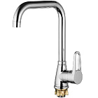 Смеситель для кухни (мойки) G.LAUF ZOP4-A045 (D35; на латунной гайке, боковая ручка, Г-образный излив) 