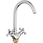 Смеситель для кухни (мойки) G.LAUF QTZ4-A827  (1/2" керамика; на латунной гайке)