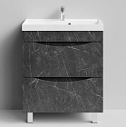 Лайт 70 тумба напольная мрамор графит софт тач 4044-3+умывальник Classic 70, VOD-OK
