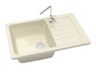 Мойка глян.Энди Z16Q2(беж.) 740х490x210, БЕЗ СИФОНА Granit MARR BERGG