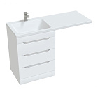 SOHO 60 Quadro тумба напол под стир.машину + раковина Fly-2 120 чаша слева+кронштейн правый, MIRSANT