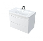 Bravo 80 тумба подвесная + раковина из литьевого мрамора Adel 80, MIRSANT